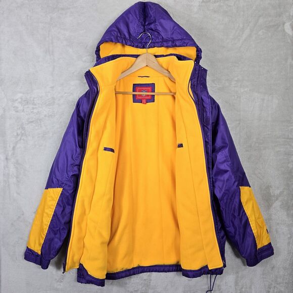 Vintage Minnesota Vikings NFL G-iii Jacket Men's Large Purple Hooded Insulated - Picture 6 of 16